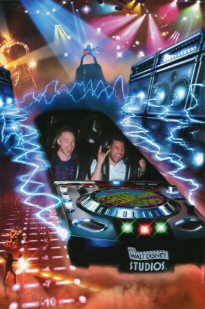 Lord Of Amour Fantastique and friend on Rock 'n' Roller Coaster starring Aerosmith at Disneyland Resort Paris