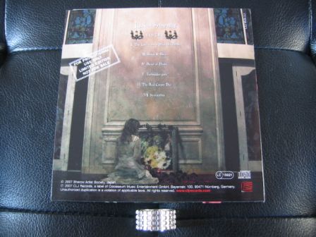 Versailles : "Lyrical Sympathy" European Promo CD : cardboard sleeve back