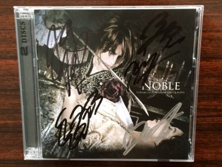 Versailles -Philharmonic Quintet- NOBLE CD+DVD : USA Edition with autographs of Kamijo, Hizaki, Teru, Jasmine You and Yuki