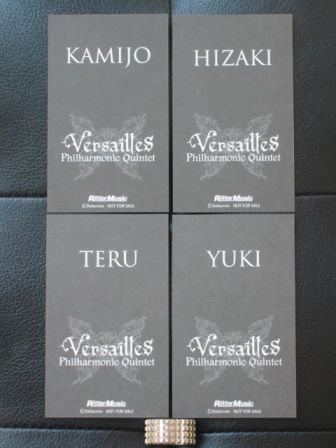 Versailles : JUBILEE -Method of Inheritance - Score Book Exclusive Rittor Music Photoset : Back