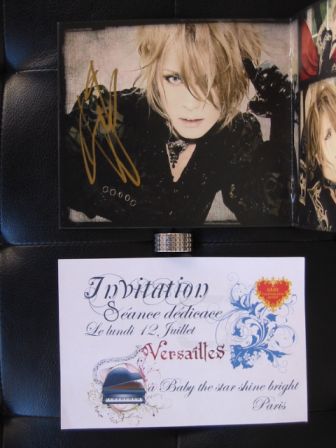 Versailles Philarmonic Quintet : Invitation to Signing at Baby The Stars Shine Bright Paris Shop : My JUBILEE Booklet autographed by KAMIJO