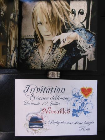 Versailles Philarmonic Quintet : Invitation to Signing at Baby The Stars Shine Bright Paris Shop : My JUBILEE Booklet autographed by YUKI